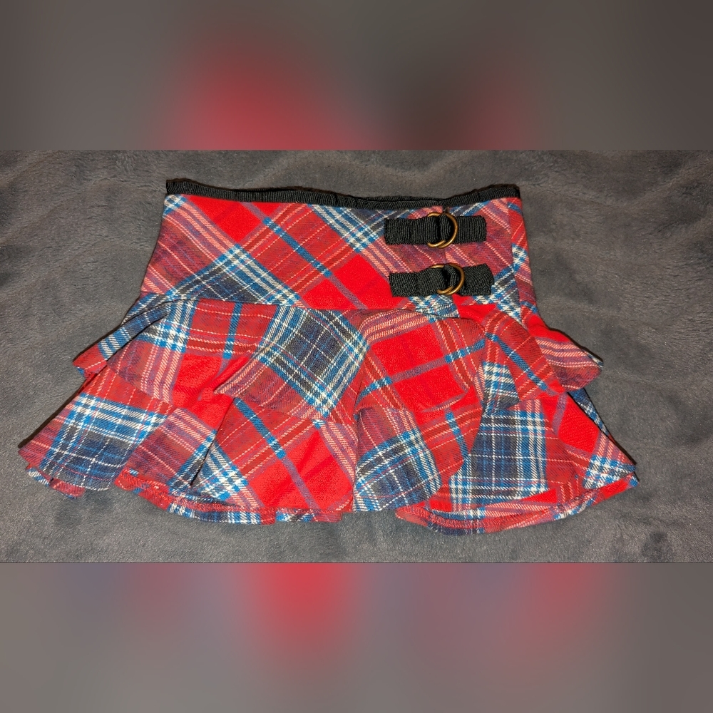 Ralph Lauren Plaid Tartan Ruffle Skirt Girls 2T Adjustable Kilt